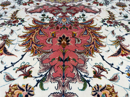 9’11”x13’6” Hand-Knotted 70 Raj Persian Tabriz Rug - Signed Aghajani