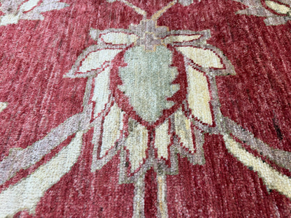 10’9”x14’6” Hand-Knotted Wool Agra Rug Handmade All-over Area Carpet