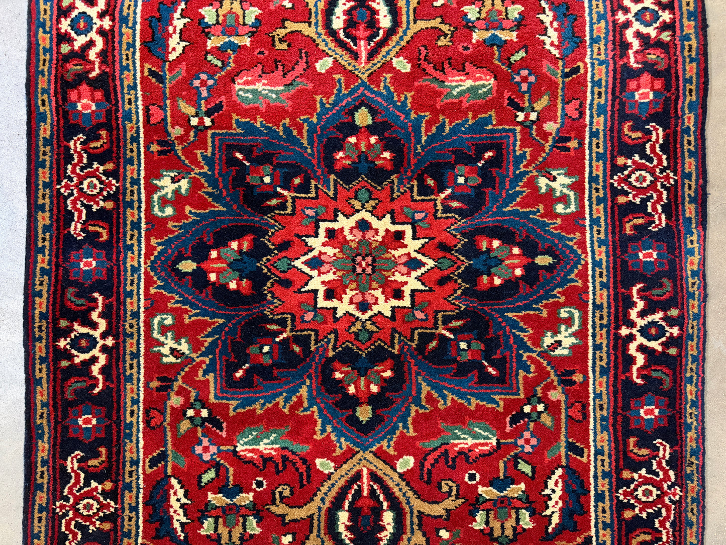 3’x13’ Hand-Knotted Wool Heriz Oriental Runner 3x13 Handmade Red Rug