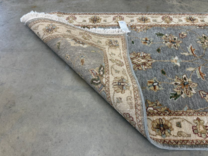 2’7”x12’3” Hand-Knotted Wool Chobi Oriental Runner Handmade Gray Carpet