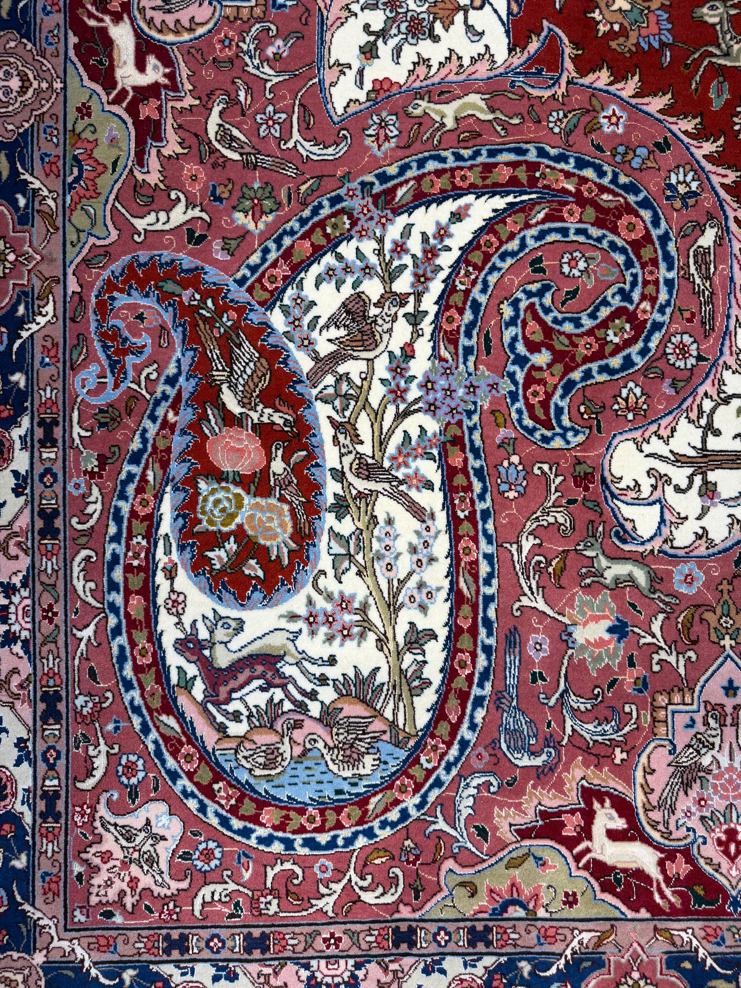 Hand-Knotted 70 Raj Persian Tabriz Pictorial Rug - 10’4”x13’3”