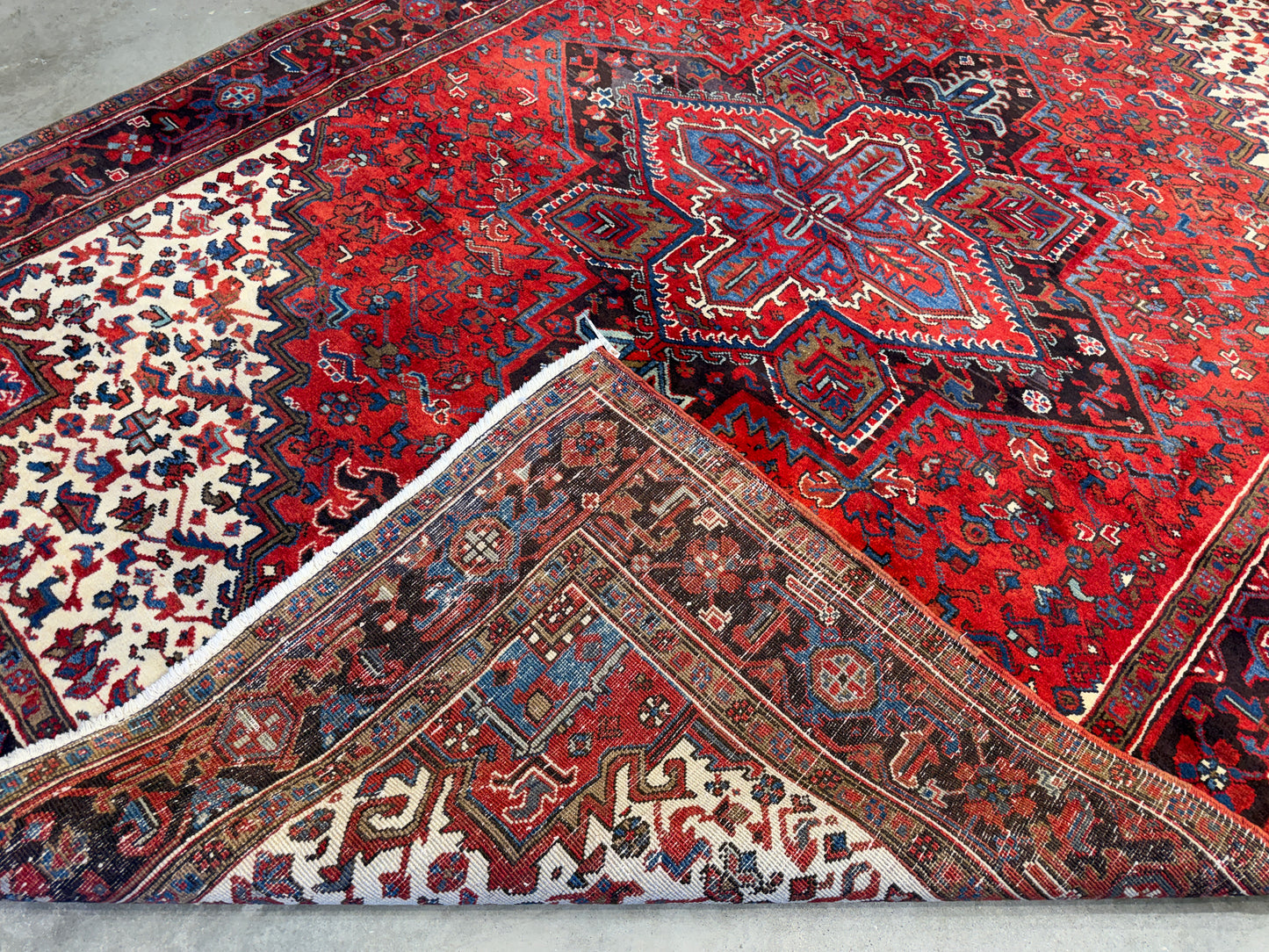Hand-Knotted Persian Heriz Rug - 7’3”x10’3”