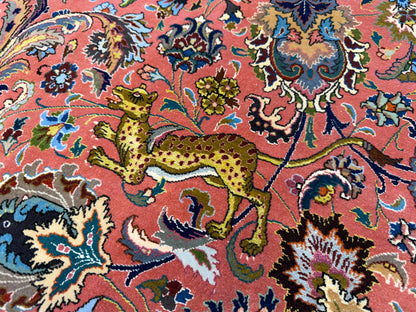 11’7”x17’2” Very Fine Hand-Knotted Signed Persian Tabriz Pictorial Area Rug