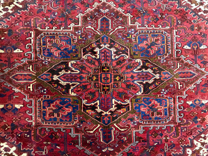 Hand-Knotted Persian Heriz Rug - 9’3”x11’9”