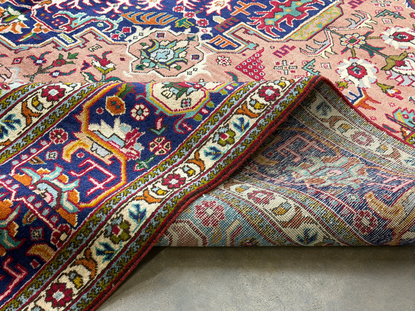 9’8”x13’ Hand-Knotted Persian Tabriz Area Rug