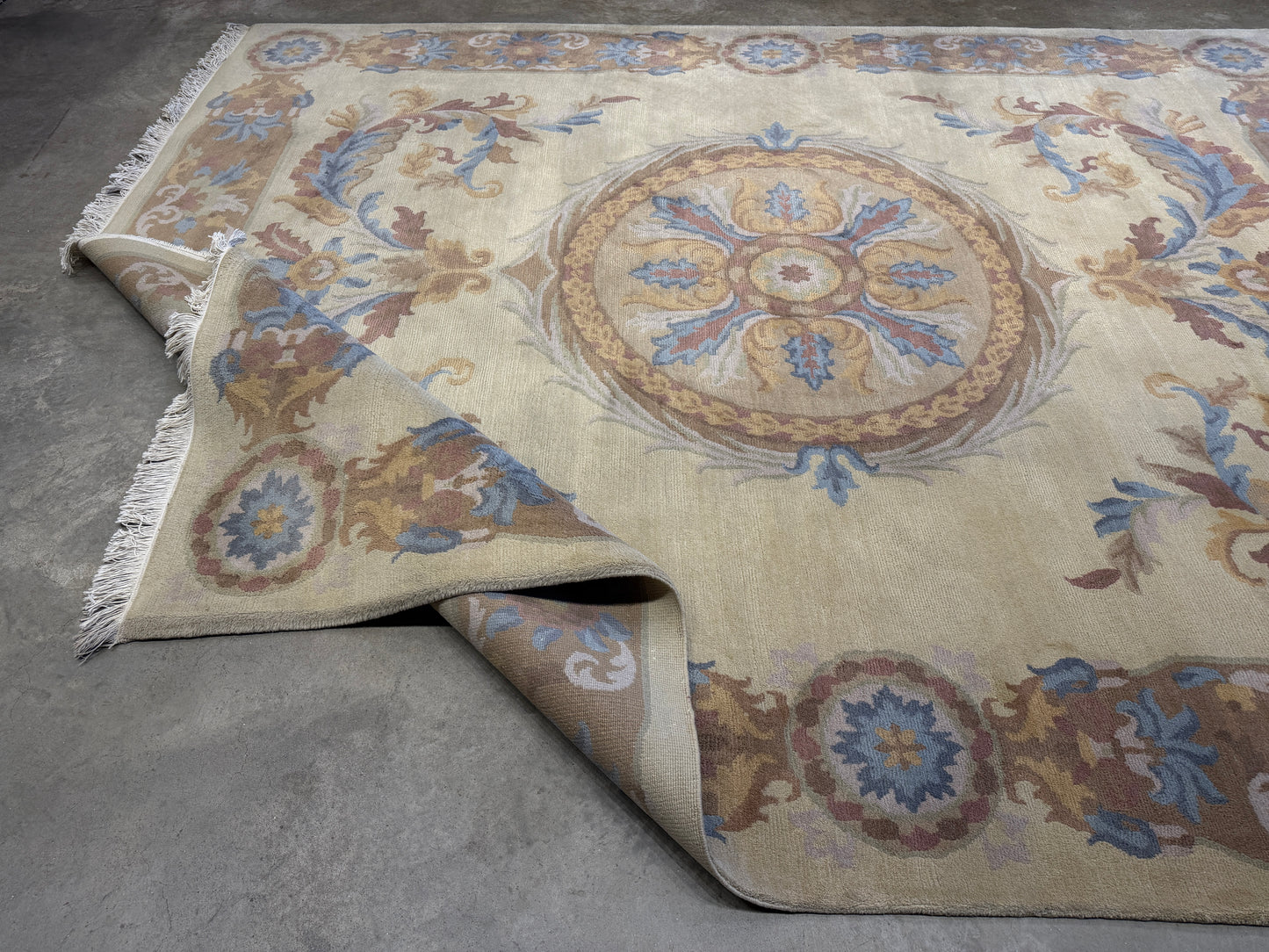 8’x9’10” Hand-Knotted Wool Aubusson Area Rug