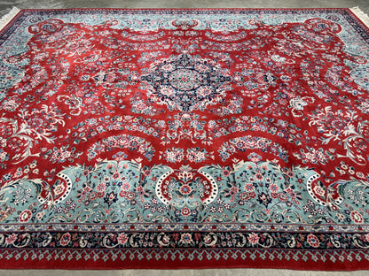 9’x12’ Hand-Knotted Very Fine Wool SinoPersian Area Rug Handmade Carpet