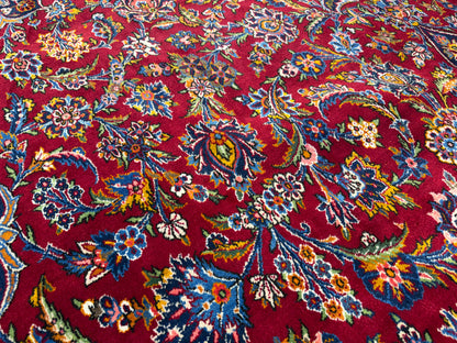 Antique Hand-Knotted Persian Kashan Rug - 10’4”x17’6”