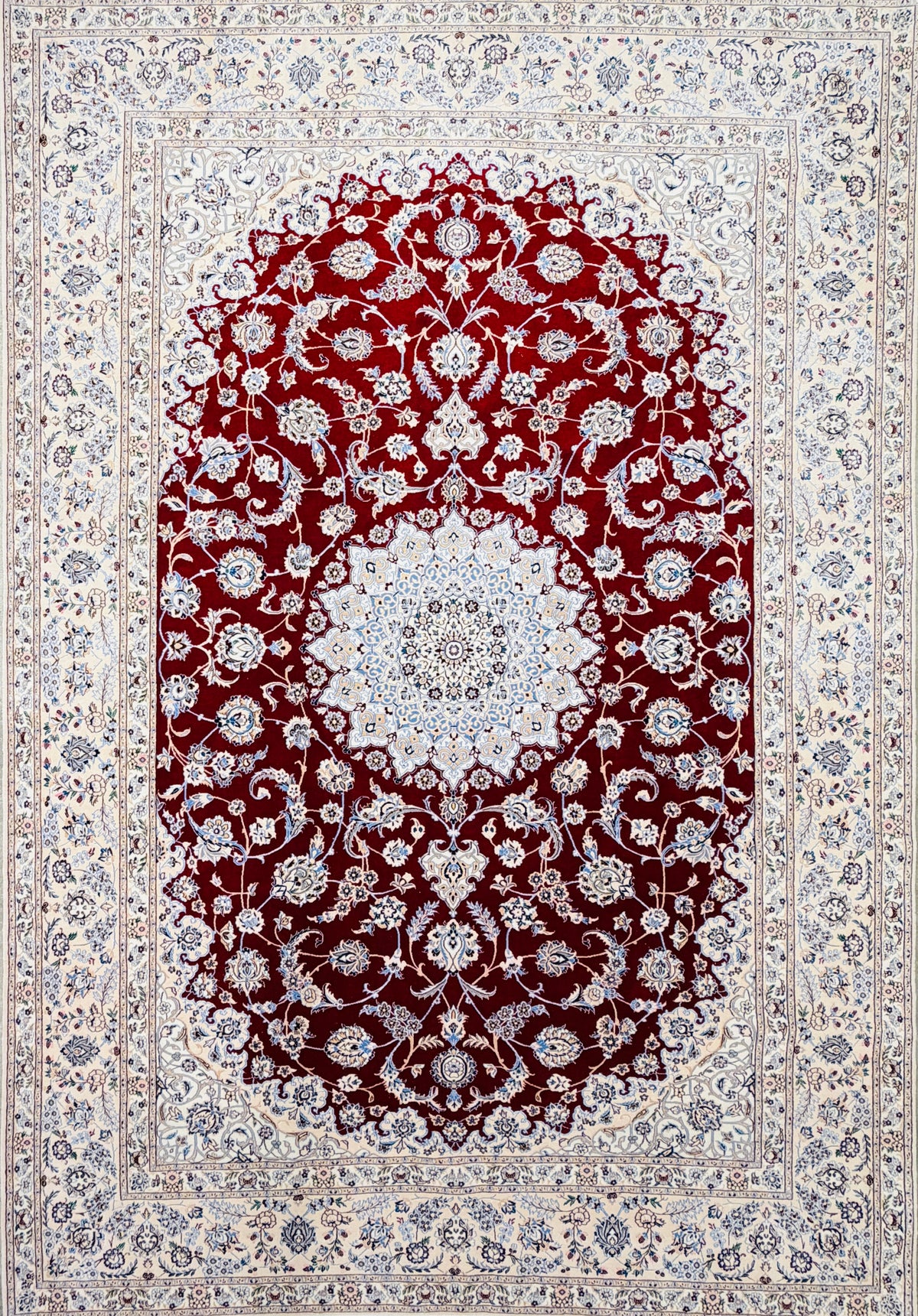 Hand-Knotted 6 La Persian Nain Rug - 6'7"x9'6"