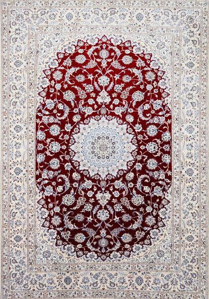 Hand-Knotted 6 La Persian Nain Rug - 6'7"x9'6"