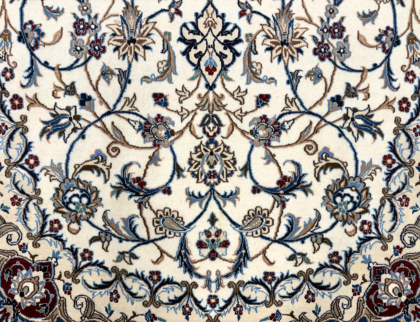 Hand-Knotted 6 La Persian Nain Rug - 5’5”x9’1”