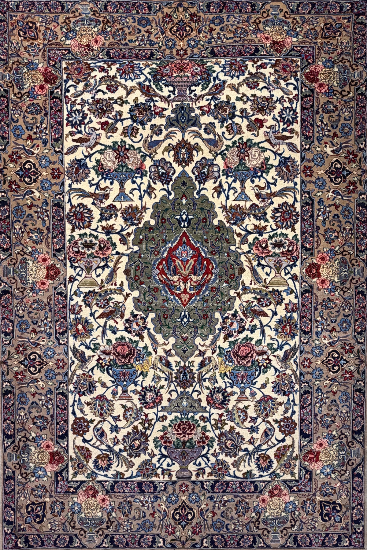 Hand-Knotted Persian Isfahan Rug - Signed Khaksar - 3’8”x5’4”