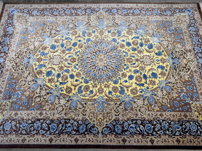 Hand-Knotted Silk Persian Qum Rug - Signed Ahmadi - 3’3”x4’10”