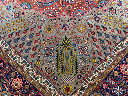 Hand-Knotted Persian Tabriz Rug - 9’10”x13’5”