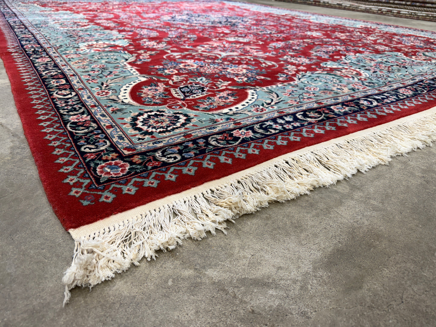 9’x12’ Hand-Knotted Very Fine Wool SinoPersian Area Rug Handmade Carpet