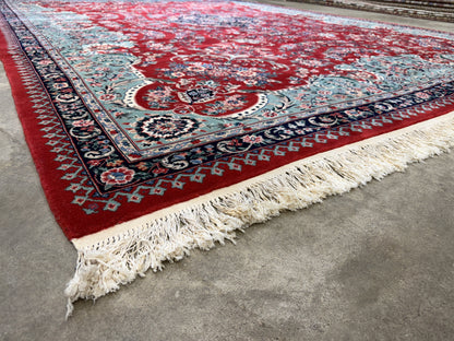 9’x12’ Hand-Knotted Very Fine Wool SinoPersian Area Rug Handmade Carpet