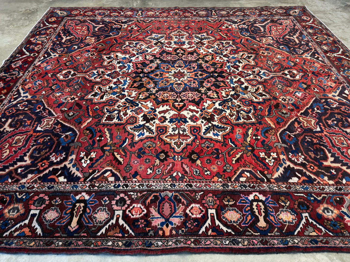 Hand-Knotted Persian Bakhtiari Rug - 11’4”x12’7”