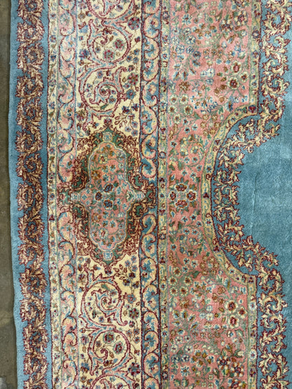 9’10”x14’5” Hand-Knotted Persian Kerman Rug