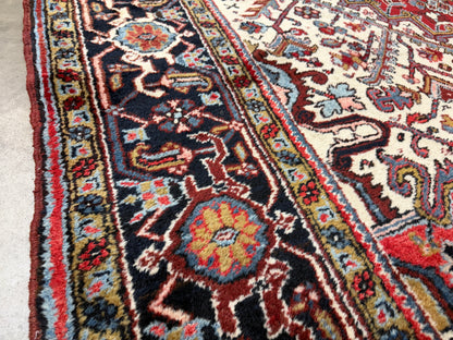 Hand-Knotted Persian Heriz Rug - 10’6”x16’6”