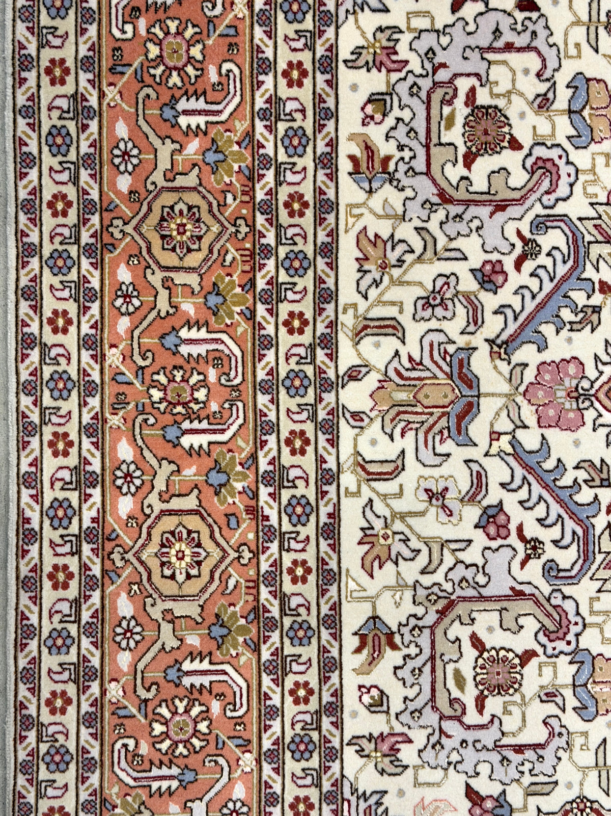 Hand-Knotted 60 Raj Persian Tabriz Heriz Rug - 6'7"x9'10"