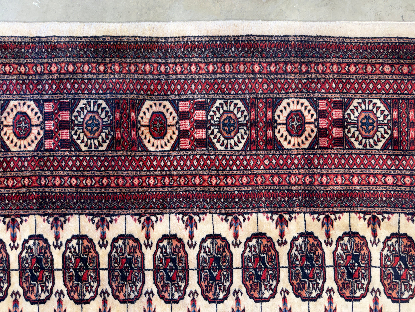 8’2”x10’2” Hand-Knotted Wool Bokhara Area Rug
