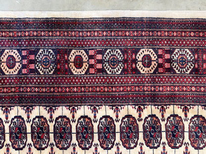 8’2”x10’2” Hand-Knotted Wool Bokhara Area Rug