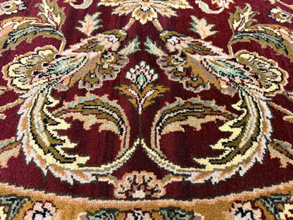 8’ Diameter Hand-Knotted Wool Indian Round Oriental Rug - 8x8 Handmade Carpet