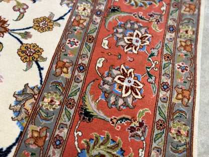 Hand-Knotted 60 Raj Persian Tabriz Rug - 6'9"x8'1"