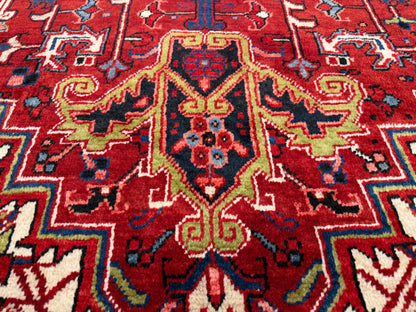 Hand-Knotted Persian Heriz Rug - 7’9”x9’6”