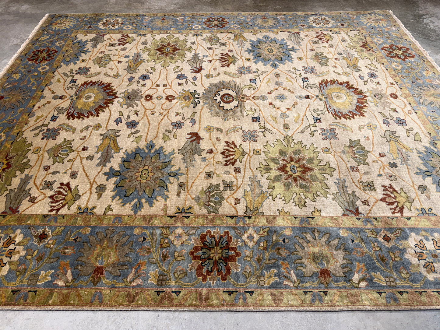 8’x9’10” Hand-Knotted Wool IndoMahal Area Rug