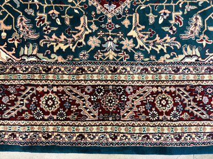 9’9”x13’10” Hand-Knotted Wool IndoHeriz Oriental Area Rug