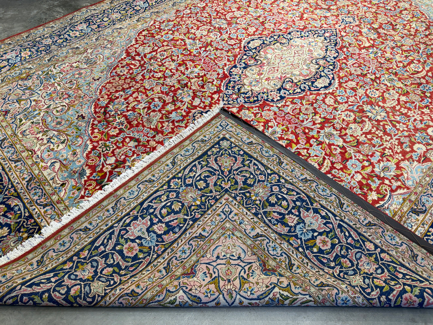 Antique Hand-Knotted Persian Kerman Rug - 9’11”x13’4”