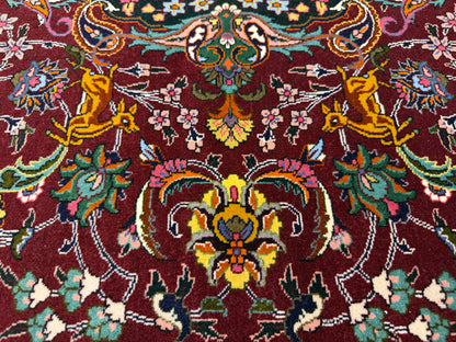 Hand-Knotted Persian Tabriz 60 Raj Rug - 4'9"x6'10"
