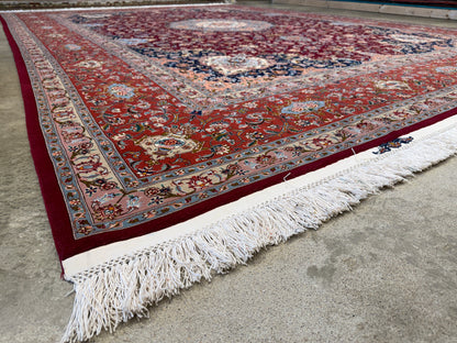 Hand-Knotted 80 Raj Persian Tabriz Rug - Signed - 9’9”x13’6”