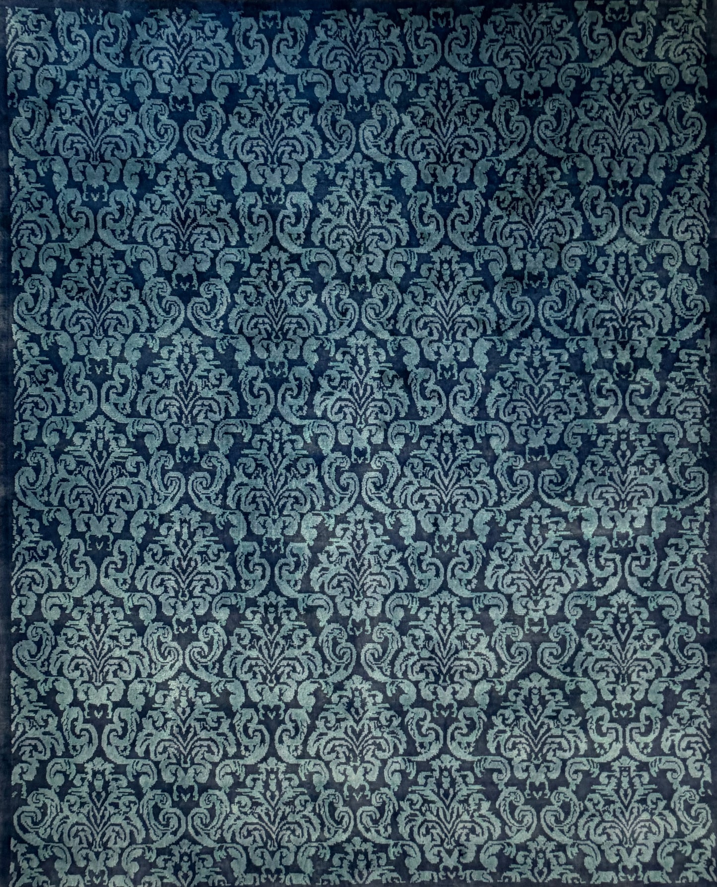 7’11”x9’9” Hand-Knotted Wool Contemporary Area Rug