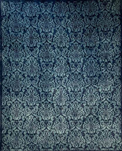 7’11”x9’9” Hand-Knotted Wool Contemporary Area Rug