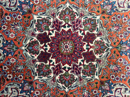 9’11”x13’5” Hand-Knotted Fine Wool Persian Kashan Area Rug