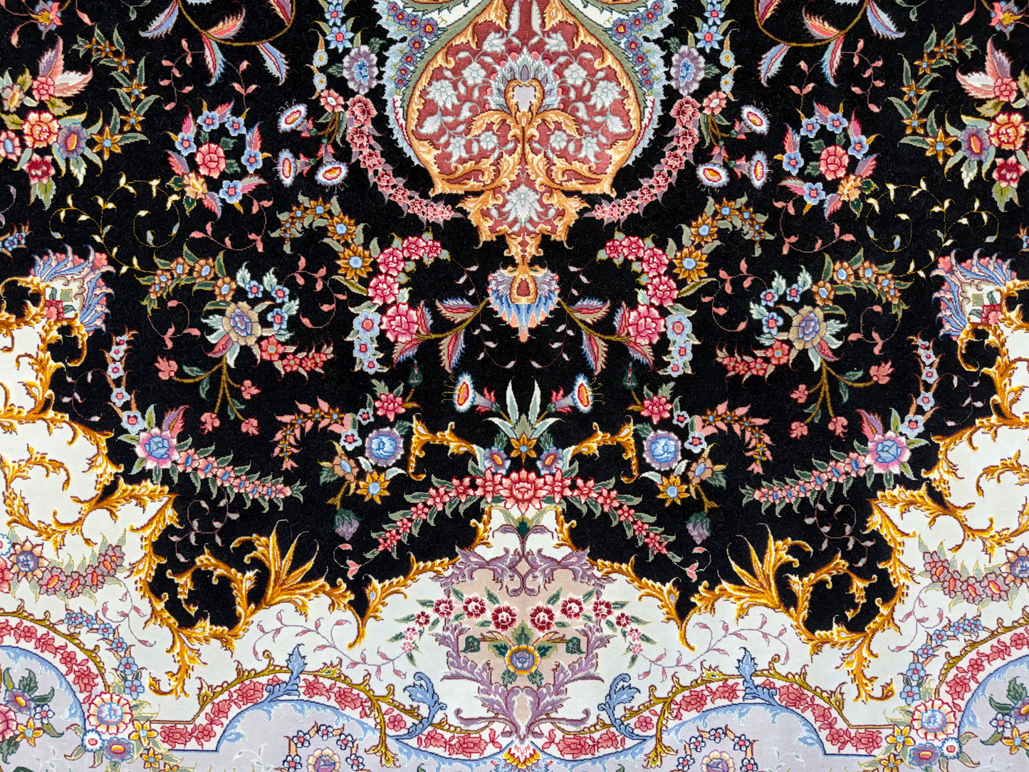 Hand-Knotted 80 Raj Persian Tabriz Rug - Signed Benam - 9’8”x13’8”