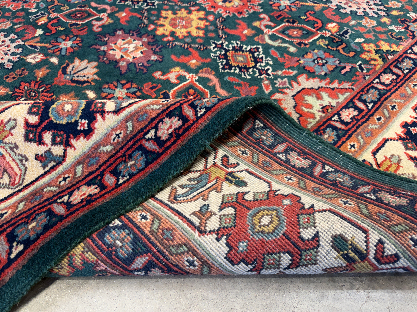 8’x9’10” Hand-Knotted Wool Indo-Sultan Area Rug