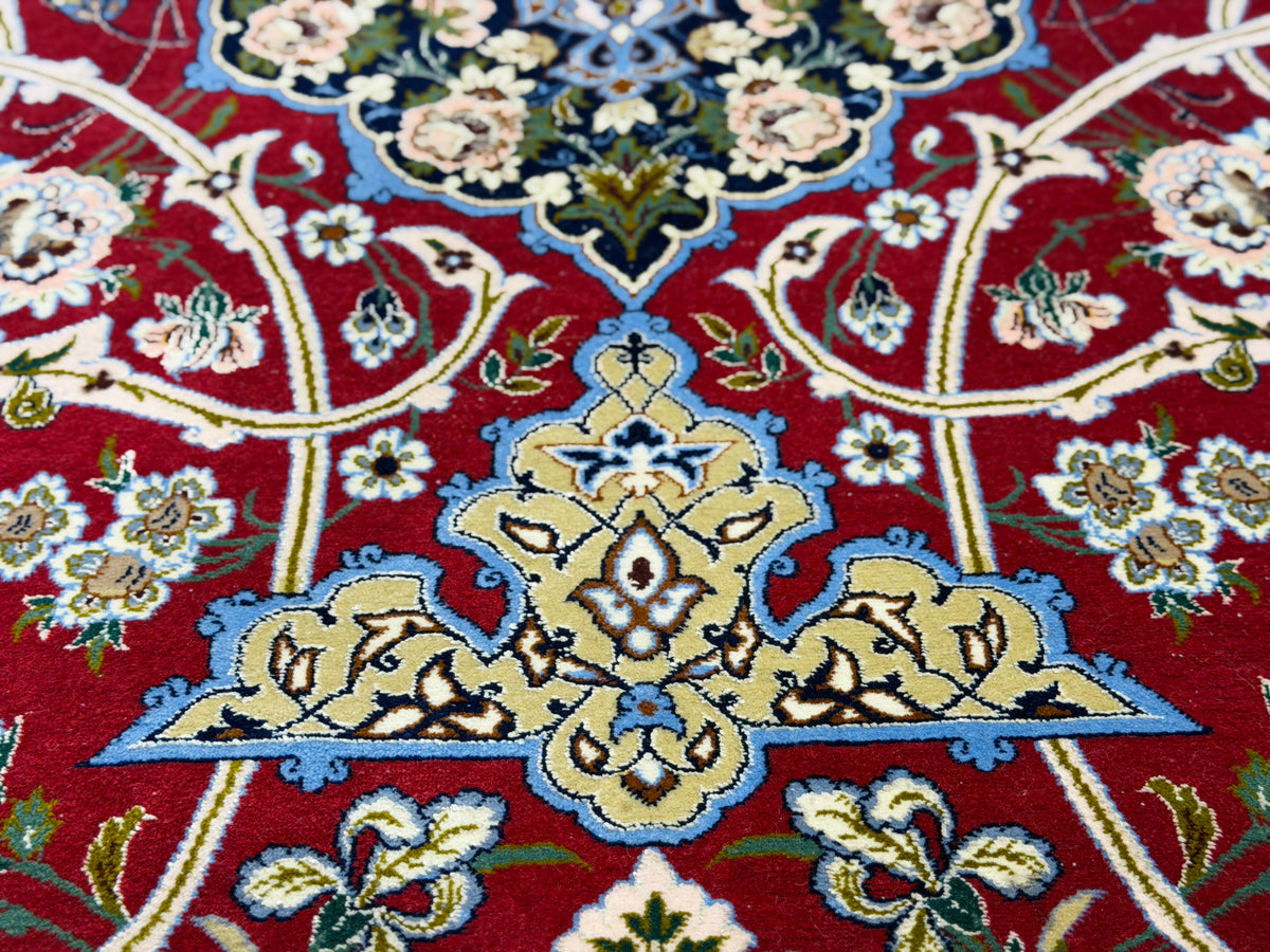 Hand-Knotted Persian Isfahan Rug - Signed Asachi - 6'10"x10'4"