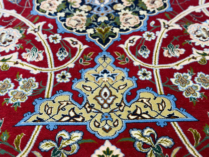 Hand-Knotted Persian Isfahan Rug - Signed Asachi - 6'10"x10'4"