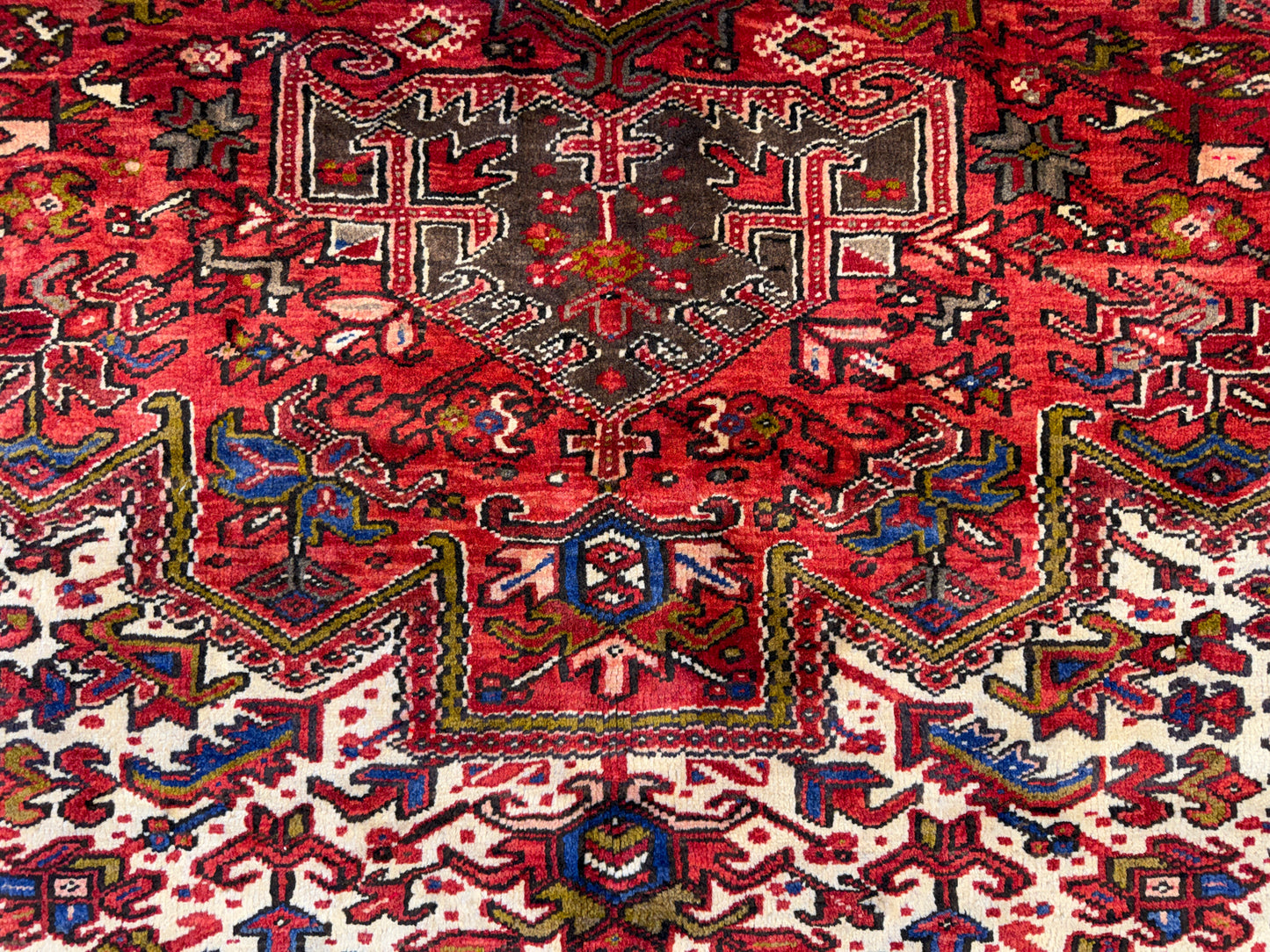 10’1”x12’9” Hand-Knotted Persian Heriz Area Rug