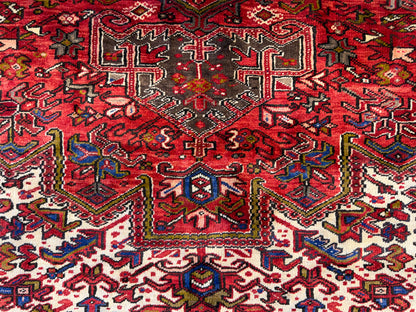 10’1”x12’9” Hand-Knotted Persian Heriz Area Rug