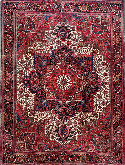 Hand-Knotted Persian Heriz Rug - 11’3”x15’8”