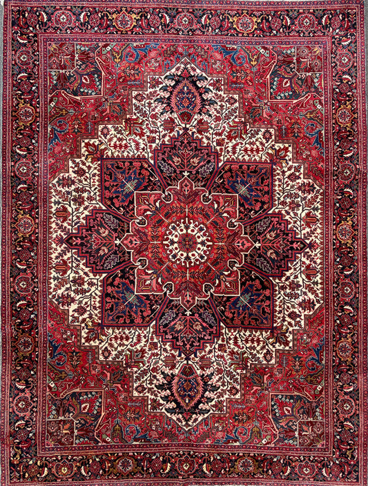 Hand-Knotted Persian Heriz Rug - 11’3”x15’8”