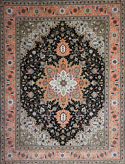 Hand-Knotted Persian Tabriz 60 Raj Rug - 4'11"x6'6"