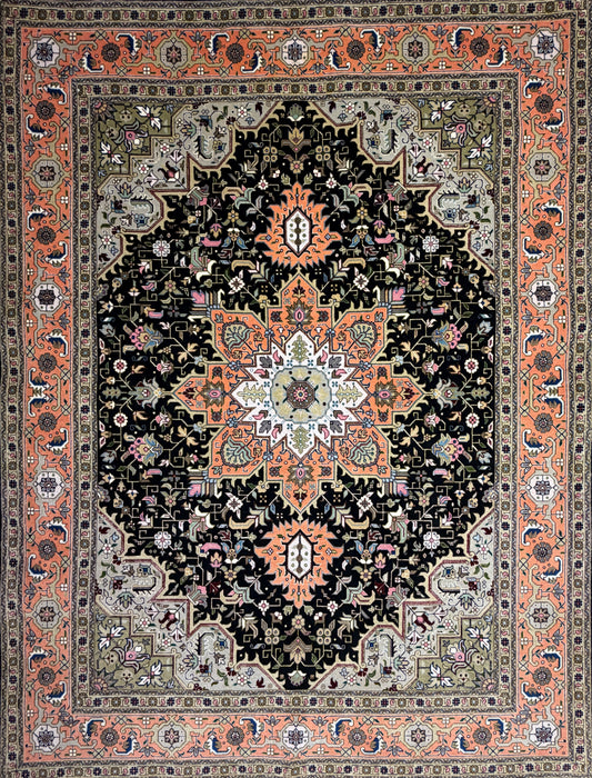 Hand-Knotted Persian Tabriz 60 Raj Rug - 4'11"x6'6"
