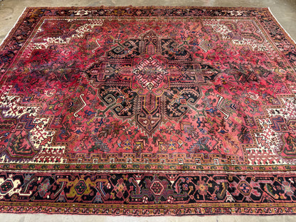 Hand-Knotted Persian Heriz Rug - 10’1”x12’7”