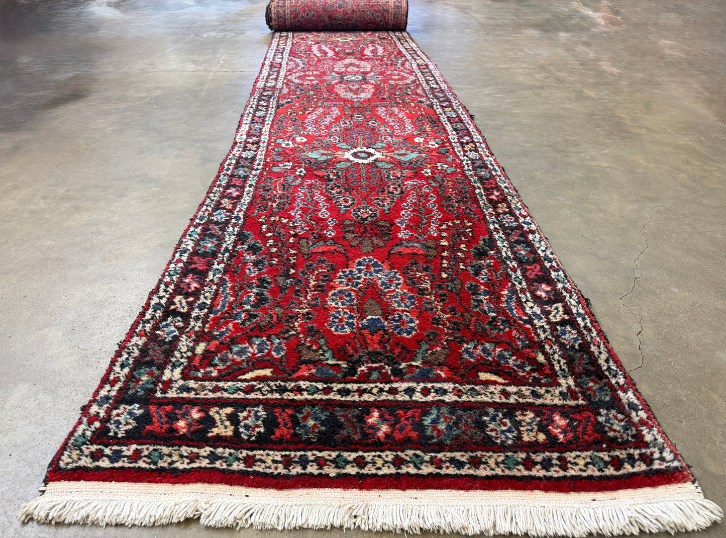 Hand-Knotted Sarouk Runner - 2’9”x18’3”