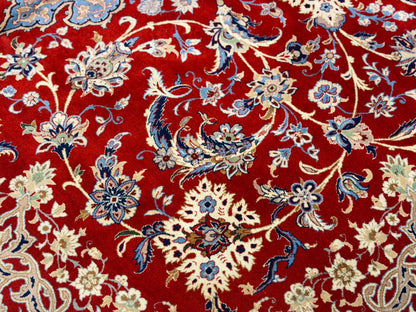 Antique Hand-Knotted Persian Isfahan Rug - Signed Zolfaghari - 8’10”x12’4”